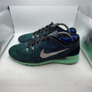 Nike Free TR Fit 5 Black and Green Running Shoes size 10